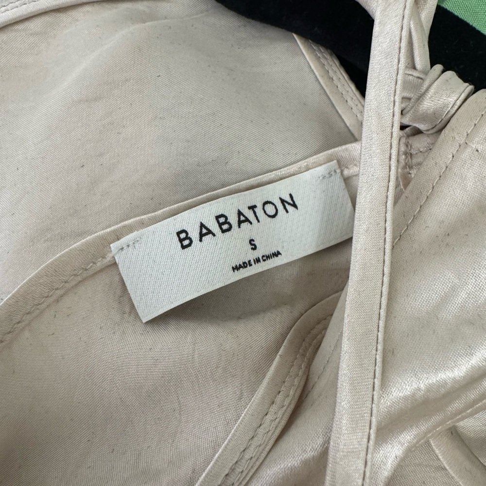 BABATON Satin Cream Backless Dress - Picture 7 of 7